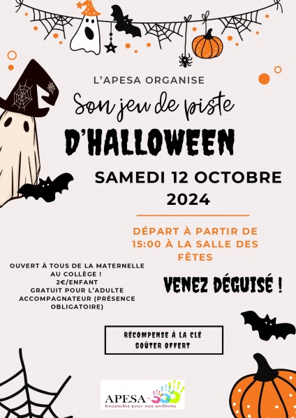 affiche jeu de piste Halloween