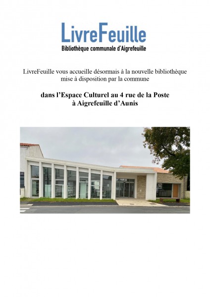 Ouverture bibliothèque