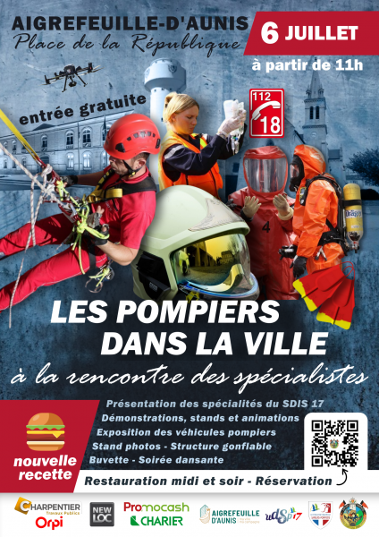 Pompiers dans la ville